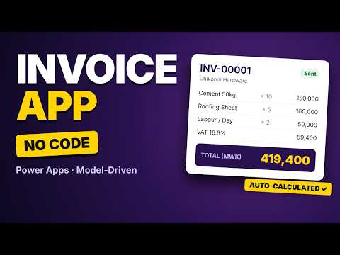 Build an Invoicing System in Power Apps (Model-Driven, Step by Step).